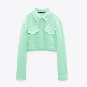 ZARA Colorful Gingham Jacket NWT Spring Summer Vacation Comfortable Easter